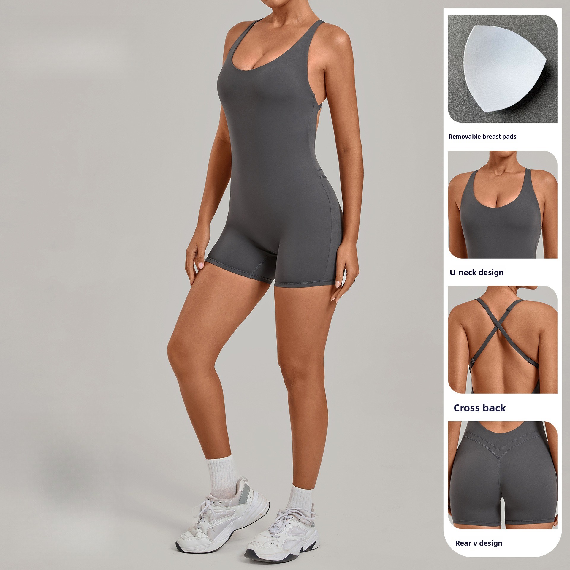 Backless Gym Bodysuits Set Sho - đánh giá và giá Yoga Overall Fitness