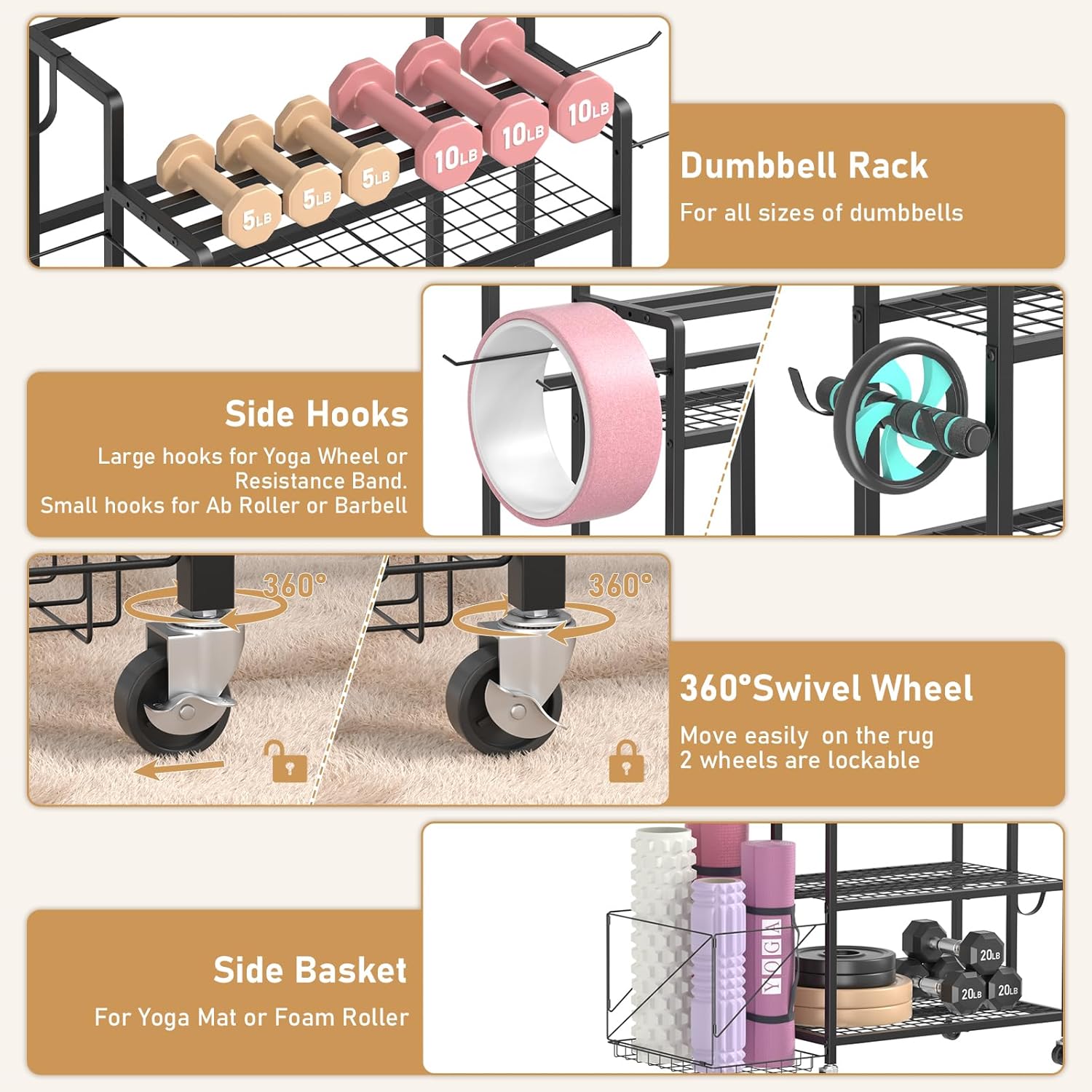 Home Gym Storage, No Material  - đánh giá và giá Kettlebell
