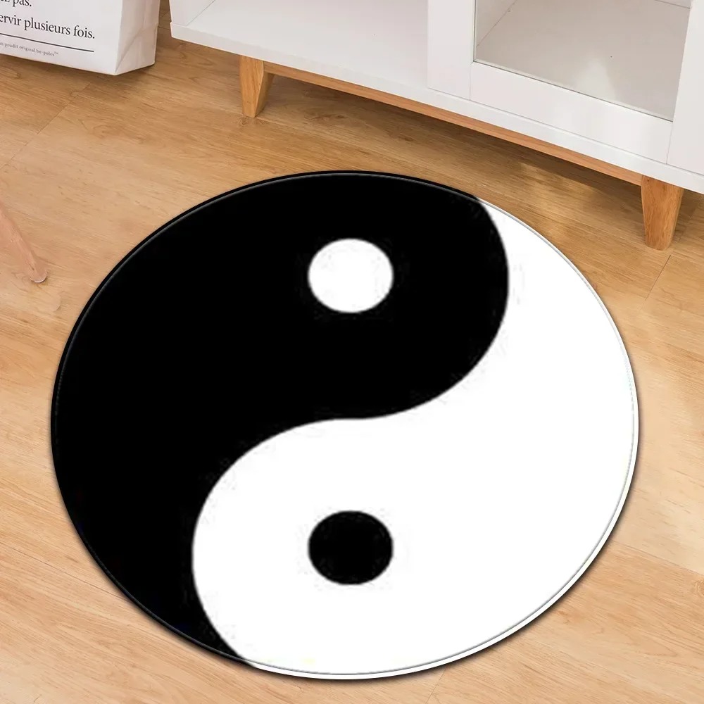 Yin Yang Taiji Round Rug Flowe - đánh giá và giá Yoga Fitness Model
