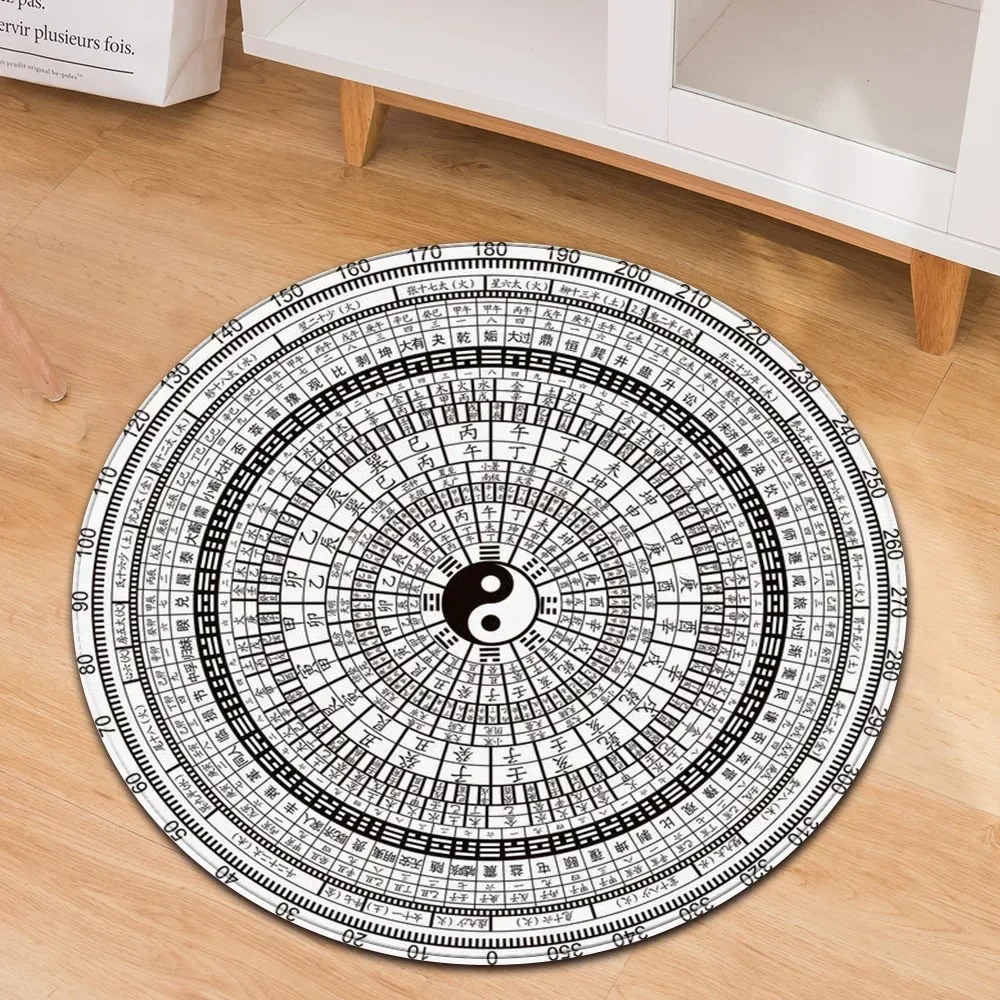 Yin Yang Taiji Round Rug Flowe - đánh giá và giá Yoga Fitness Model