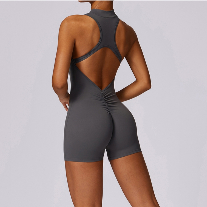 Summer Zipper Workout Jumpsuit - đánh giá và giá Yoga Overall Fitness