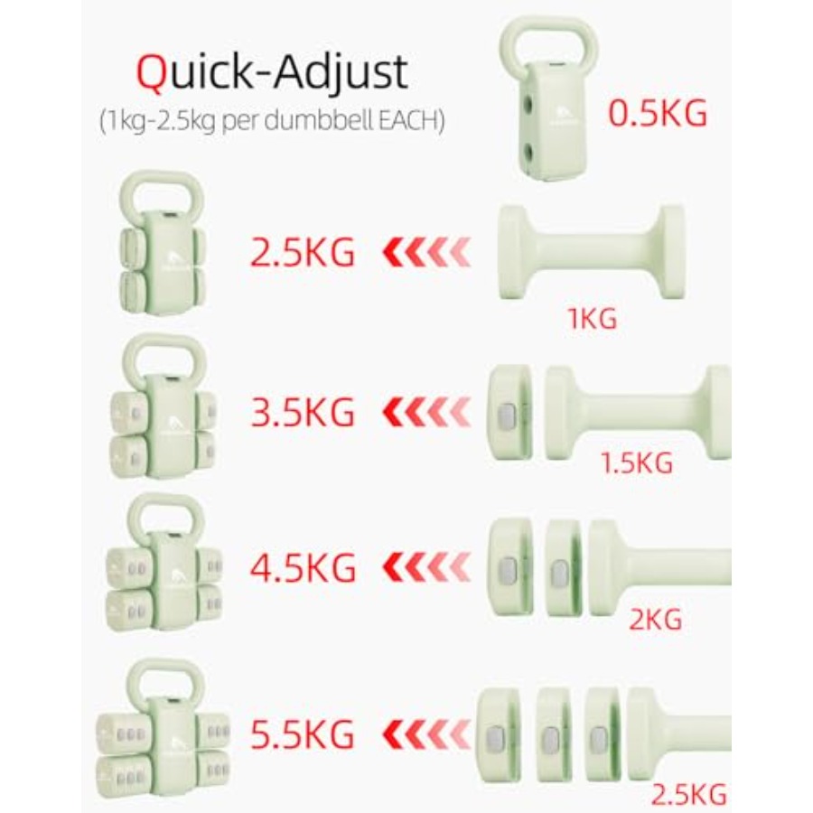 Home gym dumbbell set: 4-in-1  - đánh giá và giá Kettlebell