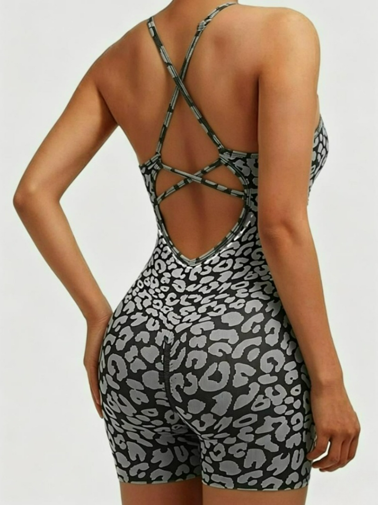 Fashion Casual Leopard Printed - đánh giá và giá Yoga Overall Fitness